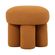 2  Puff Redondo Conexao Rivatti 45 cm -Altura- Estofado em Boucle Amarelo Ocre